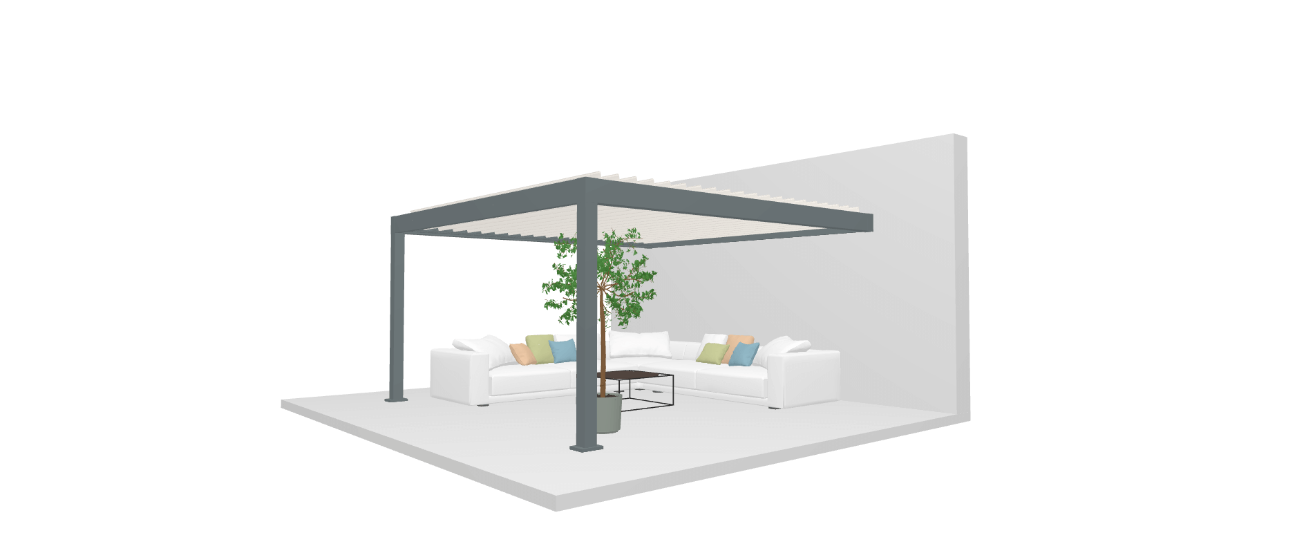 modélisation pergola modèle essential gardena