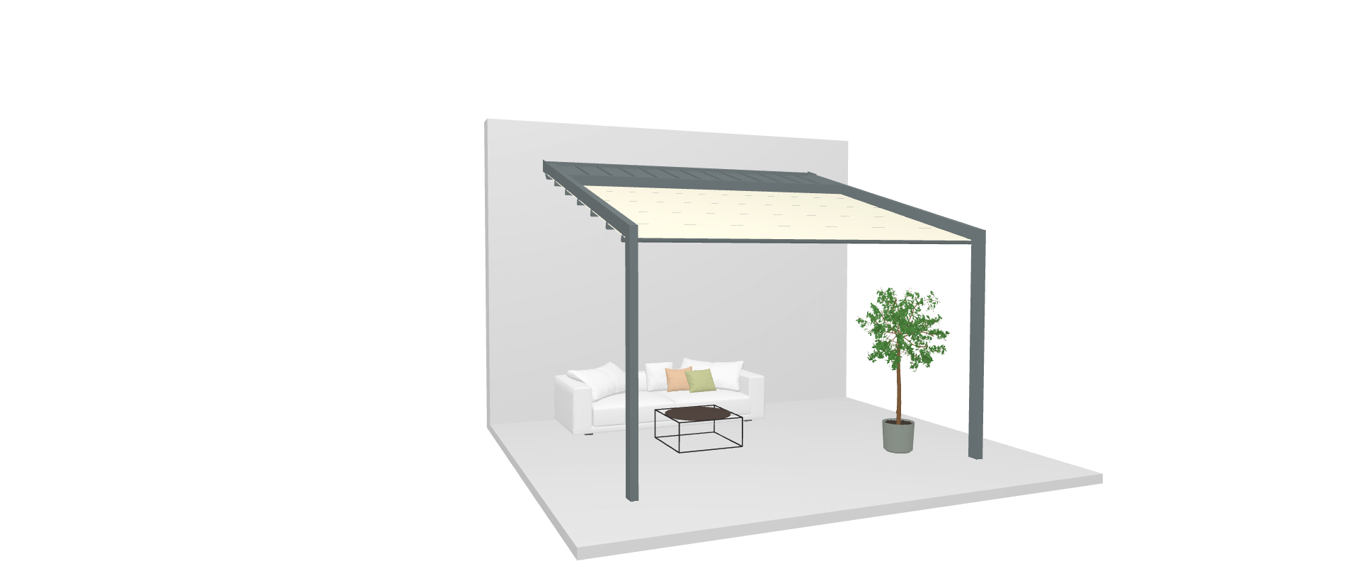 dessin pergola light modèle gardena