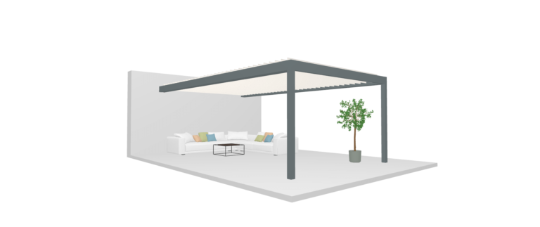 modélisation technique pergola adossée Gardena